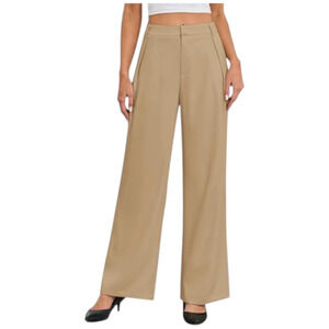 Gracyoga Women's High Waisted Wide Leg Pants Khaki - Regular